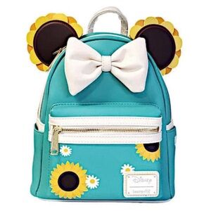 NWT Exclusive Drop Loungefly Disney Minnie Mouse Sunflower Mini Backpack